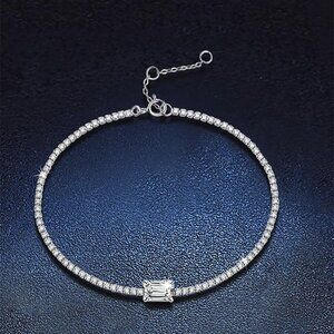 925 Silver Inlaid Moissanite Women's Bracelet